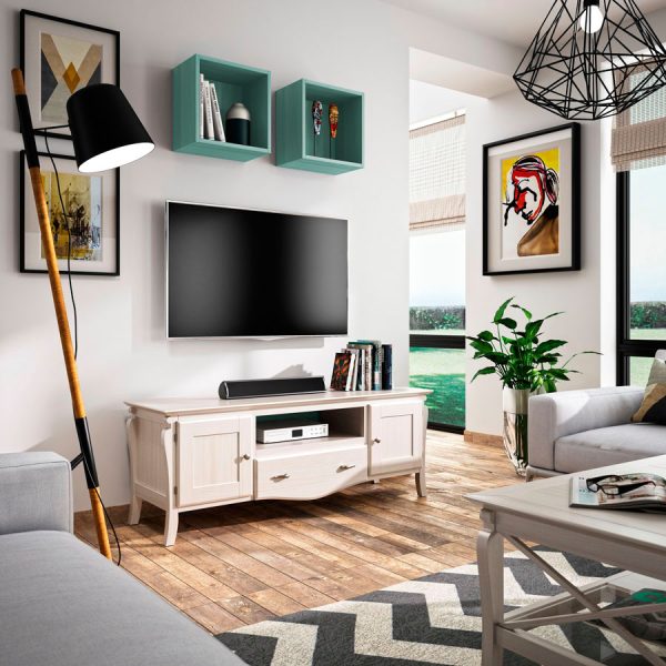 Mueble bajo TV con estilo clásico