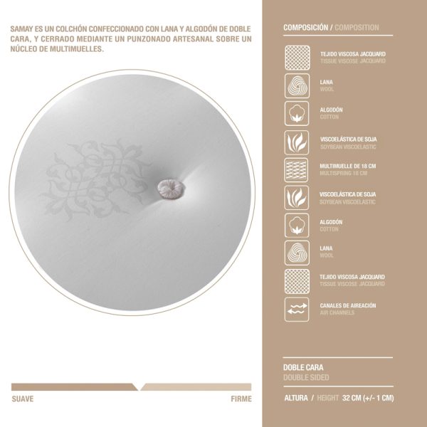 Colchón SAMAY de Salotti Natura